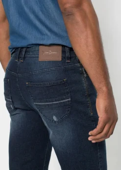 Herren bonprix Große Größen|Shorts|Stretch-Jeans-Bermuda, Slim Fit
