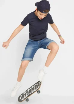 Clearance Stretchjeans-Bermuda, Slim Fit Kinder Jungen 9-16 Jahre·Shorts|Jungen 9-16 Jahre·Jeans