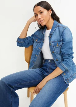 Stretch-Jeansjacke, Basic Damen Bekleidung·Hosen|Jacken & Mäntel