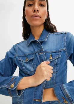 Stretch-Jeansjacke, Basic Damen Bekleidung·Hosen|Jacken & Mäntel