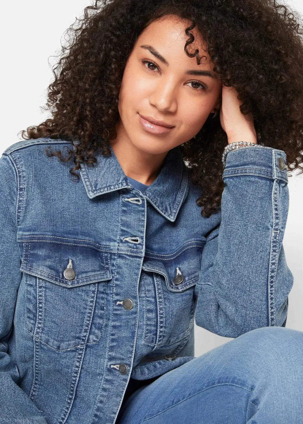 Clearance Stretch-Jeansjacke, Boyfriend Damen Bekleidung·Hosen|Jacken & Mäntel