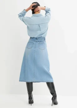 New Stretch-Jeansrock, High Waist Damen Bekleidung·Sportbekleidung|Röcke