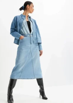 New Stretch-Jeansrock, High Waist Damen Bekleidung·Sportbekleidung|Röcke
