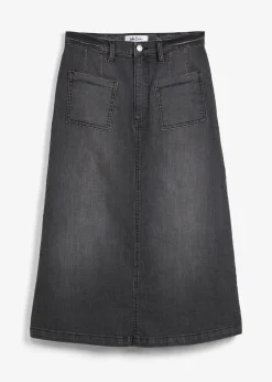 Hot Stretch-Jeansrock, Midi-Länge Damen Bekleidung·Sportbekleidung|Röcke