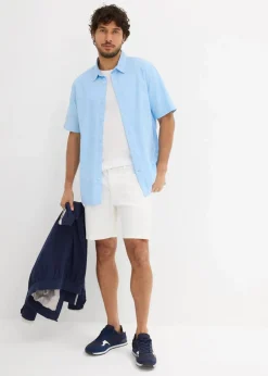 Herren bonprix Große Größen|Shorts|Stretch-Jeans-Shorts, Loose Fit extra weit