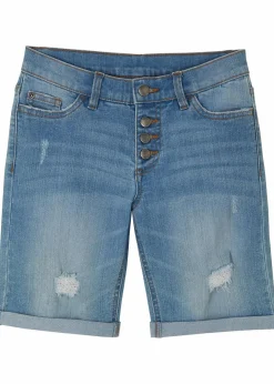 New Stretch-Jeans-Shorts Mid Waist Kinder Mädchen 9-16 Jahre·Shorts|Mädchen 9-16 Jahre·Jeans