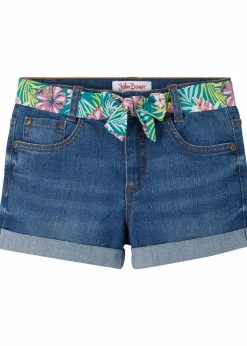 Hot Stretch-Jeans-Shorts mit Gürtel Kinder Mädchen 9-16 Jahre·Shorts|Mädchen 9-16 Jahre·Jeans