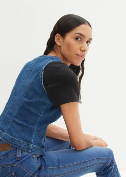 Hot Stretch-Jeansweste Damen Bekleidung·Hosen|Jacken & Mäntel