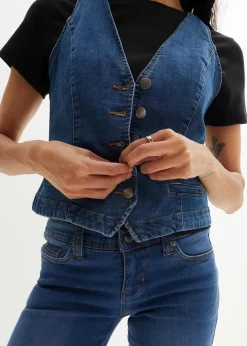 Hot Stretch-Jeansweste Damen Bekleidung·Hosen|Jacken & Mäntel