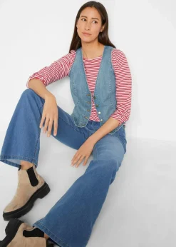 Damen bonprix Jacken & Mäntel|Bekleidung·Hosen|Stretch-Jeansweste