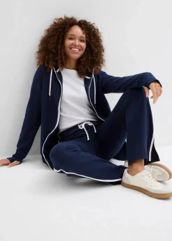 Damen bonprix Bekleidung·Blusen & Tuniken|Bekleidung·Kleider|Stretch-Jogginganzug aus Baumwolle (2-tlg.Set)