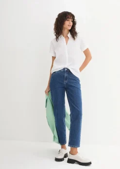 Hot Stretch-Kurzarmbluse aus Baumwollmix Damen Bekleidung·Jacken & Mäntel|Blusen & Tuniken