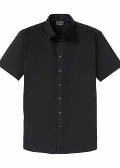 Herren bonprix Hemden|Große Größen|Stretch-Kurzarmhemd, Slim Fit