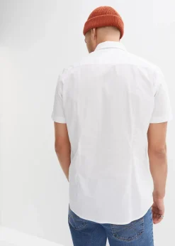 Herren bonprix Große Größen|Hemden|Stretch-Kurzarmhemd, Slim Fit