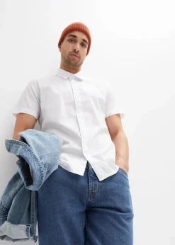 Herren bonprix Große Größen|Hemden|Stretch-Kurzarmhemd, Slim Fit