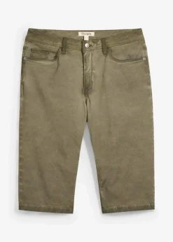 Sale Stretch-Long-Bermuda in gewaschener Optik, Regular Fit Herren Hosen|Shorts