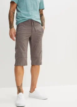 New Stretch-Long-Bermuda mit Komfortschnitt, Regular Fit Herren Große Größen|Shorts