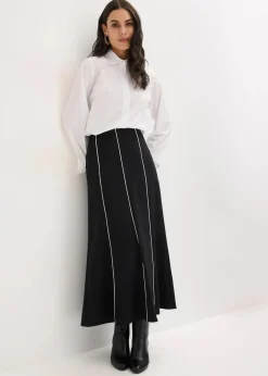 New Stretch-Maxirock aus Bengalin Damen Bekleidung·Sportbekleidung|Röcke