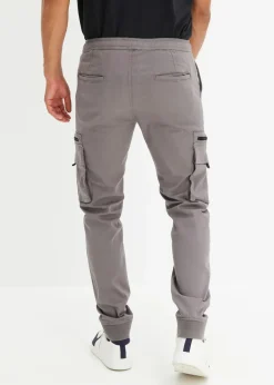 Outlet Stretch-Schlupfhose mit Cargotaschen, Regular Fit Herren Große Größen|Hosen
