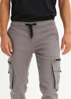 Outlet Stretch-Schlupfhose mit Cargotaschen, Regular Fit Herren Große Größen|Hosen
