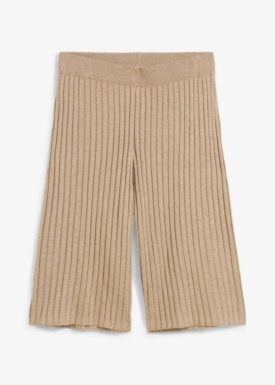 Damen bonprix Shorts|Hosen|Strick-Bermuda mit hohem Bund aus Viskose-Mix