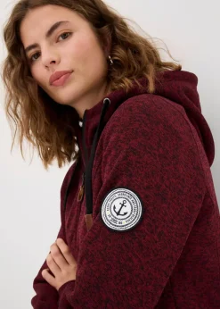 Damen bonprix Bekleidung·Blusen & Tuniken|Bekleidung·Hosen|Strickfleecejacke mit Kapuze