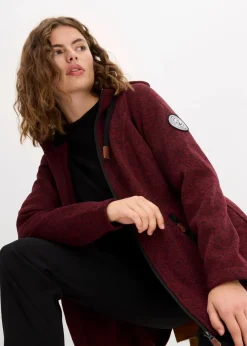 Damen bonprix Bekleidung·Blusen & Tuniken|Bekleidung·Hosen|Strickfleecejacke mit Kapuze