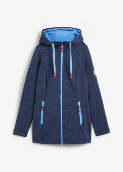 Damen bonprix Jacken & Mäntel|Sweat|Strickfleecejacke mit Kapuze