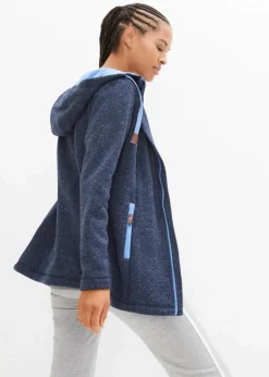 Damen bonprix Jacken & Mäntel|Sweat|Strickfleecejacke mit Kapuze