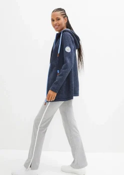 Damen bonprix Jacken & Mäntel|Sweat|Strickfleecejacke mit Kapuze