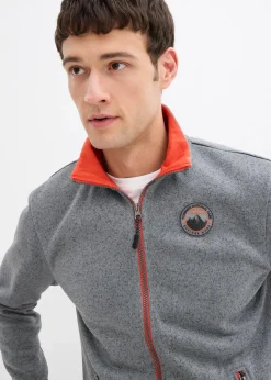 Sale Strick-Fleecejacke mit praktischen Reißverschlusstaschen Herren Große Größen|Jacken & Mäntel