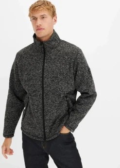 Clearance Strick-Fleecejacke mit Teddyfutter Herren Große Größen|Outdoorbekleidung