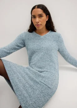 Clearance Strickfleecekleid Damen Bekleidung·Umstandsmode|Strickmode