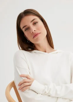 Sale Strick-Hoodie mit Kängurutasche aus Viskose-Mix Damen Nachhaltigere Materialien|Pullover & Strickjacken