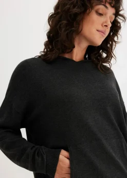Best Strick-Hoodie mit Kängurutasche aus Viskose-Mix Damen Bekleidung·Umstandsmode|Strickmode