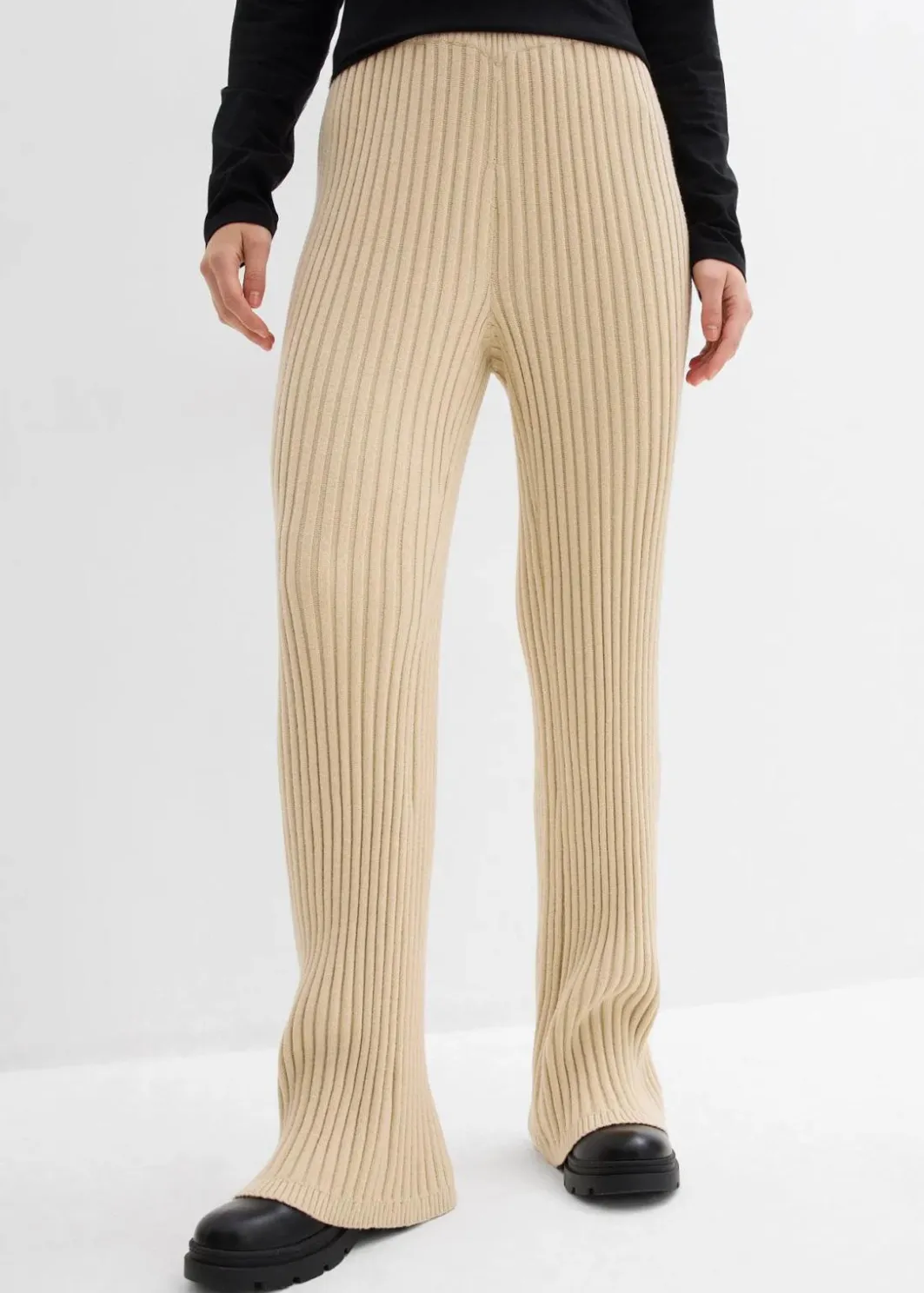 Damen bonprix Bekleidung·Kleider|Hosen|Strickhose aus softem Viskose-Mix