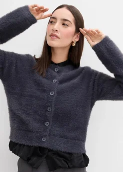 Clearance Strickjacke aus Federgarn-Viskose-Mix Damen Bekleidung·Umstandsmode|Bekleidung·Jeans