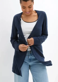 Damen bonprix Bekleidung·Umstandsmode|Pullover & Strickjacken|Strickjacke aus reiner leichter Baumwoll-Slub Qualität