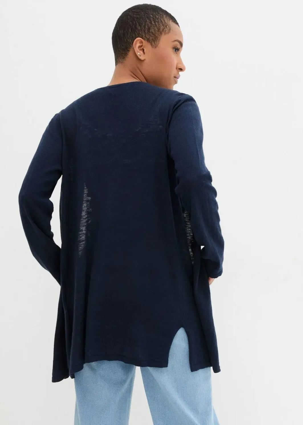 Damen bonprix Bekleidung·Umstandsmode|Pullover & Strickjacken|Strickjacke aus reiner leichter Baumwoll-Slub Qualität