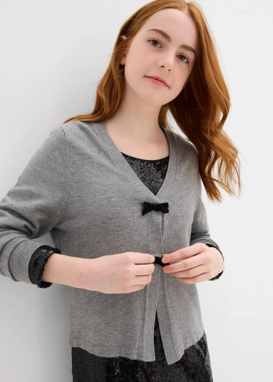 Sale Strickjacke aus softem Viskose-Mix Kinder Mädchen 9-16 Jahre·Sweat & Strick