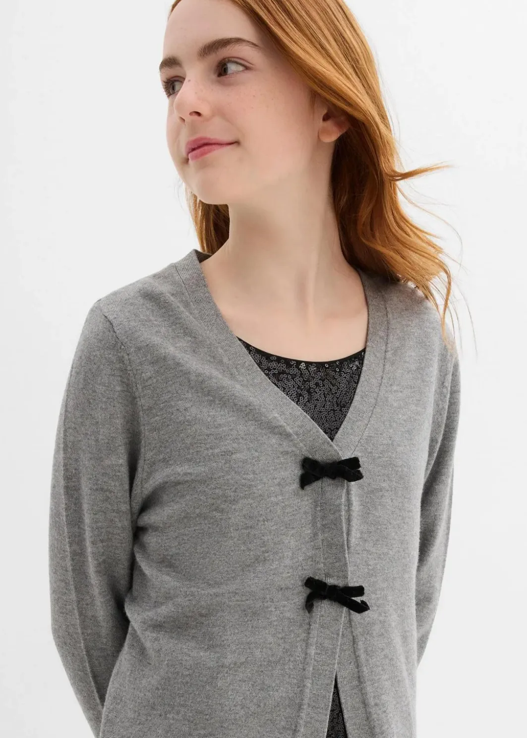 Sale Strickjacke aus softem Viskose-Mix Kinder Mädchen 9-16 Jahre·Sweat & Strick