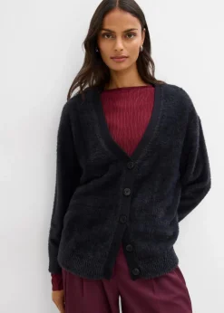 Damen bonprix Pullover & Strickjacken|Strickmode|Strickjacke aus Viskose-Mix