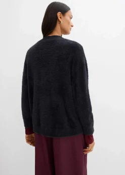 Damen bonprix Pullover & Strickjacken|Strickmode|Strickjacke aus Viskose-Mix
