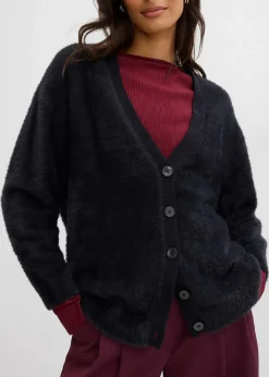 Damen bonprix Pullover & Strickjacken|Strickmode|Strickjacke aus Viskose-Mix