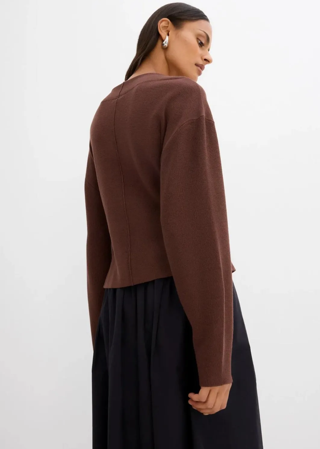 Damen bonprix Pullover & Strickjacken|Strickmode|Strickjacke aus Viskose-Mix
