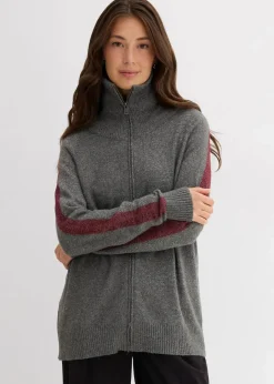 Damen bonprix Strickmode|Pullover & Strickjacken|Strickjacke aus weichem Woll-Mix
