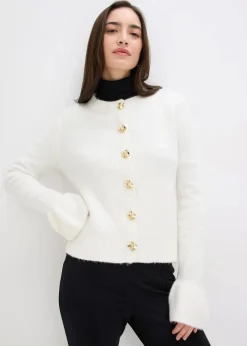 Damen bonprix Bekleidung·Umstandsmode|Bekleidung·Jeans|Strickjacke mit dekorativen Knöpfen