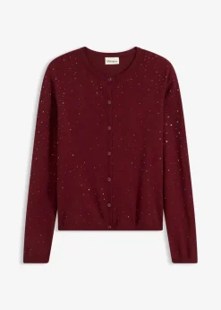 Damen bonprix Bekleidung·Umstandsmode|Strickmode|Strickjacke mit Glitzersteinchen