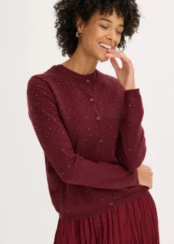 Damen bonprix Bekleidung·Umstandsmode|Strickmode|Strickjacke mit Glitzersteinchen