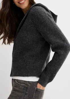 Discount Strickjacke mit Kapuze Damen Pullover & Strickjacken|Strickmode